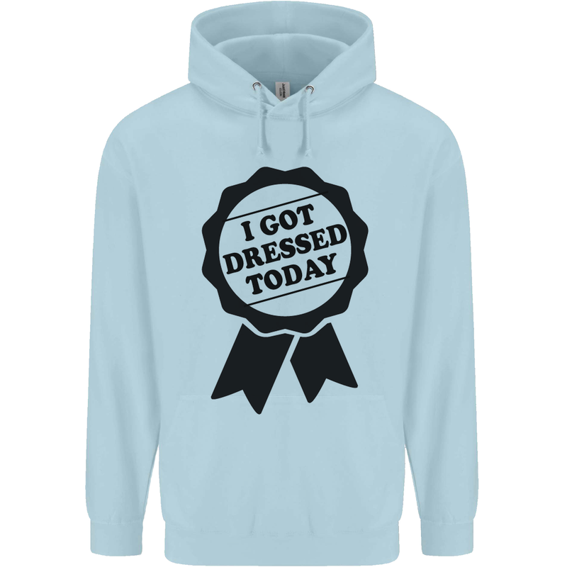 I Got Dressed Today Antisocial Funny Gamer Childrens Kids Hoodie Light Blue