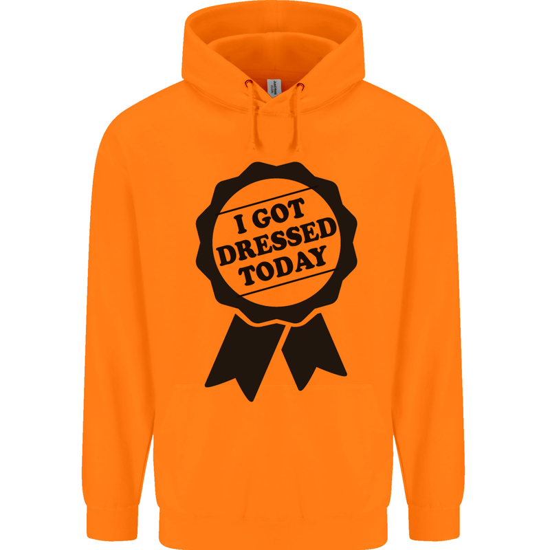 I Got Dressed Today Antisocial Funny Gamer Childrens Kids Hoodie Orange