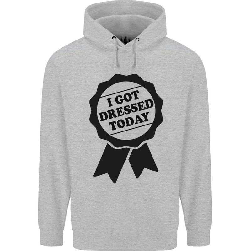 I Got Dressed Today Antisocial Funny Gamer Childrens Kids Hoodie Sports Grey