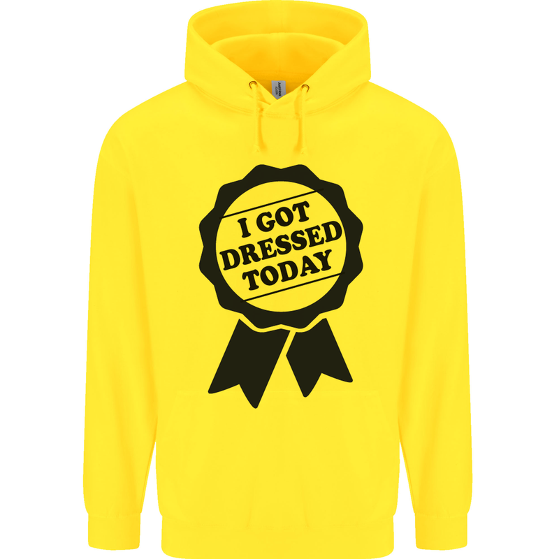 I Got Dressed Today Antisocial Funny Gamer Childrens Kids Hoodie Yellow