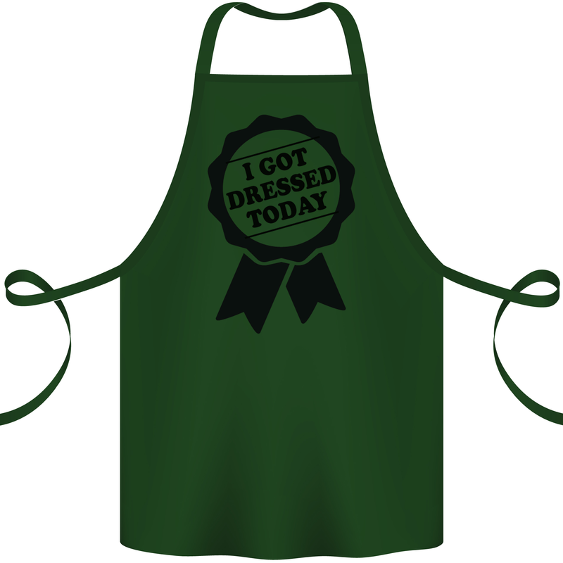 I Got Dressed Today Antisocial Funny Gamer Cotton Apron 100% Organic Forest Green
