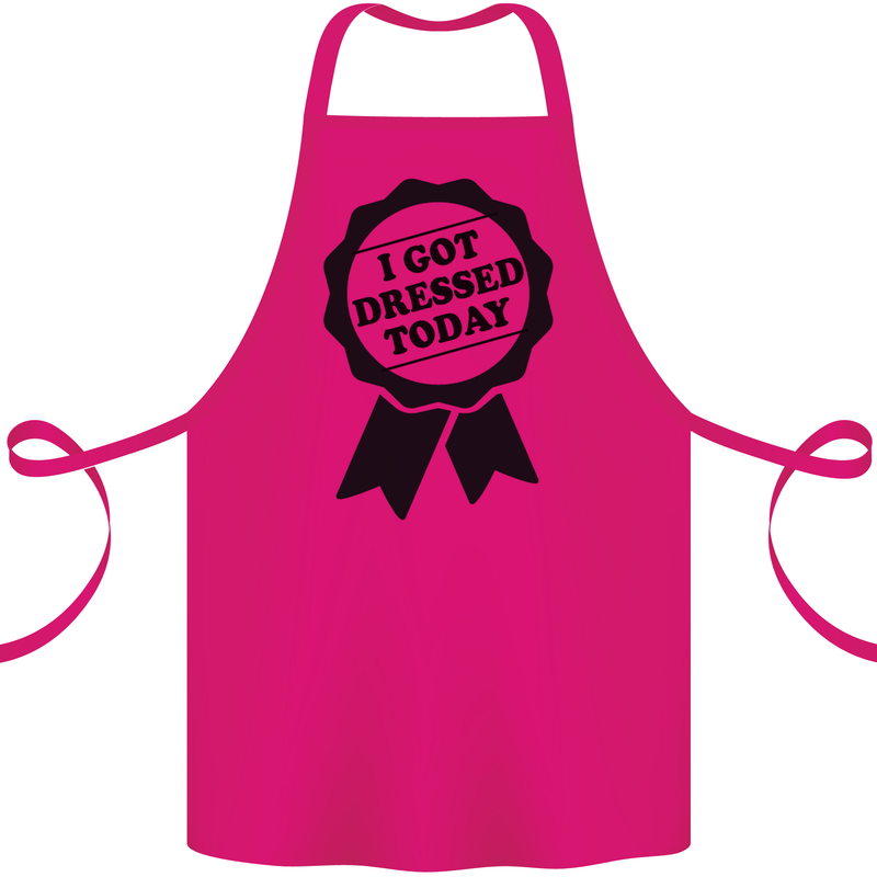 I Got Dressed Today Antisocial Funny Gamer Cotton Apron 100% Organic Pink