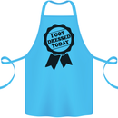 I Got Dressed Today Antisocial Funny Gamer Cotton Apron 100% Organic Turquoise