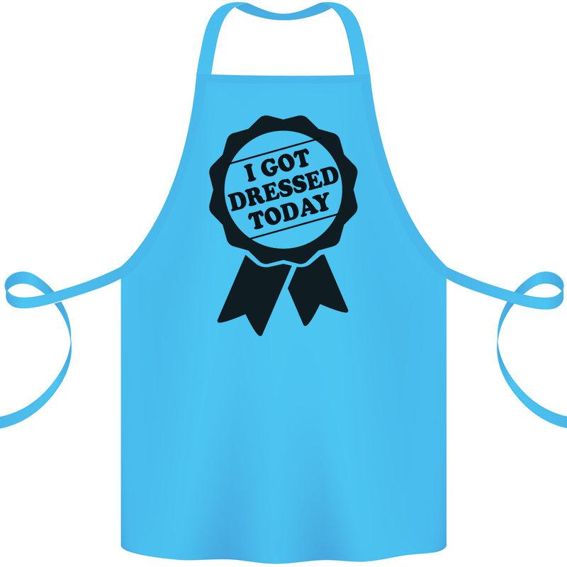 I Got Dressed Today Antisocial Funny Gamer Cotton Apron 100% Organic Turquoise