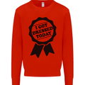 I Got Dressed Today Antisocial Funny Gamer Kids Sweatshirt Jumper Bright Red