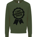 I Got Dressed Today Antisocial Funny Gamer Kids Sweatshirt Jumper Forest Green