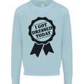 I Got Dressed Today Antisocial Funny Gamer Kids Sweatshirt Jumper Light Blue