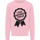 I Got Dressed Today Antisocial Funny Gamer Kids Sweatshirt Jumper Light Pink