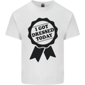 I Got Dressed Today Antisocial Funny Gamer Kids T-Shirt Childrens White