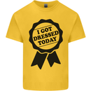 I Got Dressed Today Antisocial Funny Gamer Kids T-Shirt Childrens Yellow