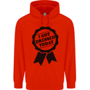 I Got Dressed Today Antisocial Funny Gamer Mens 80% Cotton Hoodie Bright Red