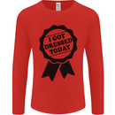 I Got Dressed Today Antisocial Funny Gamer Mens Long Sleeve T-Shirt Red