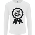 I Got Dressed Today Antisocial Funny Gamer Mens Long Sleeve T-Shirt White