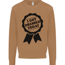 I Got Dressed Today Antisocial Funny Gamer Mens Sweatshirt Jumper Caramel Latte