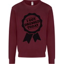 I Got Dressed Today Antisocial Funny Gamer Mens Sweatshirt Jumper Maroon