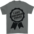 I Got Dressed Today Antisocial Funny Gamer Mens T-Shirt Cotton Gildan Charcoal