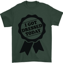 I Got Dressed Today Antisocial Funny Gamer Mens T-Shirt Cotton Gildan Forest Green