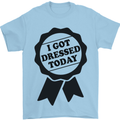 I Got Dressed Today Antisocial Funny Gamer Mens T-Shirt Cotton Gildan Light Blue