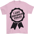 I Got Dressed Today Antisocial Funny Gamer Mens T-Shirt Cotton Gildan Light Pink