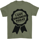 I Got Dressed Today Antisocial Funny Gamer Mens T-Shirt Cotton Gildan Military Green