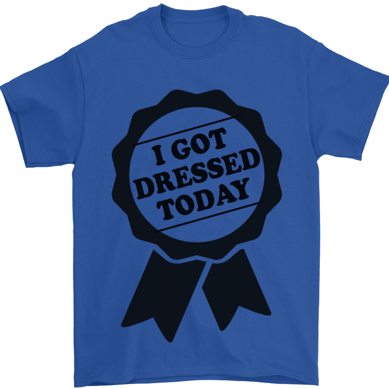 I Got Dressed Today Antisocial Funny Gamer Mens T-Shirt Cotton Gildan Royal Blue
