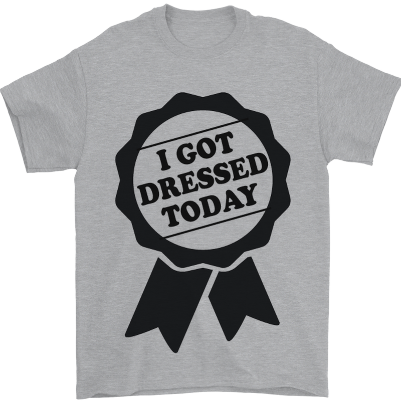 I Got Dressed Today Antisocial Funny Gamer Mens T-Shirt Cotton Gildan Sports Grey
