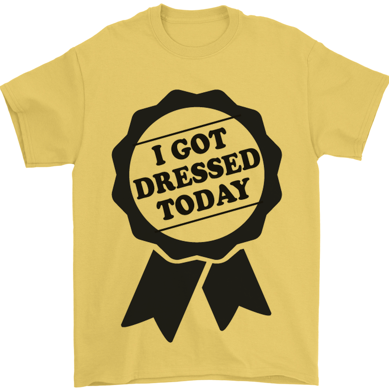 I Got Dressed Today Antisocial Funny Gamer Mens T-Shirt Cotton Gildan Yellow