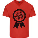 I Got Dressed Today Antisocial Funny Gamer Mens V-Neck Cotton T-Shirt Red