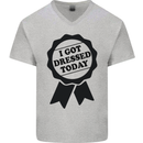I Got Dressed Today Antisocial Funny Gamer Mens V-Neck Cotton T-Shirt Sports Grey