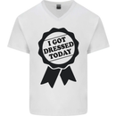 I Got Dressed Today Antisocial Funny Gamer Mens V-Neck Cotton T-Shirt White