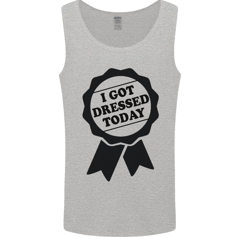 I Got Dressed Today Antisocial Funny Gamer Mens Vest Tank Top Sports Grey