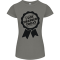 I Got Dressed Today Antisocial Funny Gamer Womens Petite Cut T-Shirt Charcoal