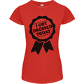 I Got Dressed Today Antisocial Funny Gamer Womens Petite Cut T-Shirt Red