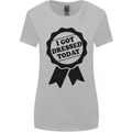 I Got Dressed Today Antisocial Funny Gamer Womens Wider Cut T-Shirt Sports Grey