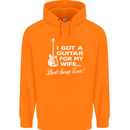 I Got a Guitar for My Wife Funny Guitarist Mens 80% Cotton Hoodie Orange
