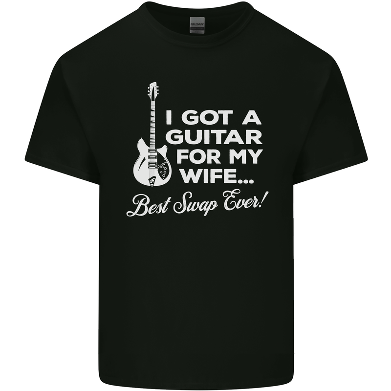 I Got a Guitar for My Wife Funny Guitarist Mens Cotton T-Shirt Tee Top Black