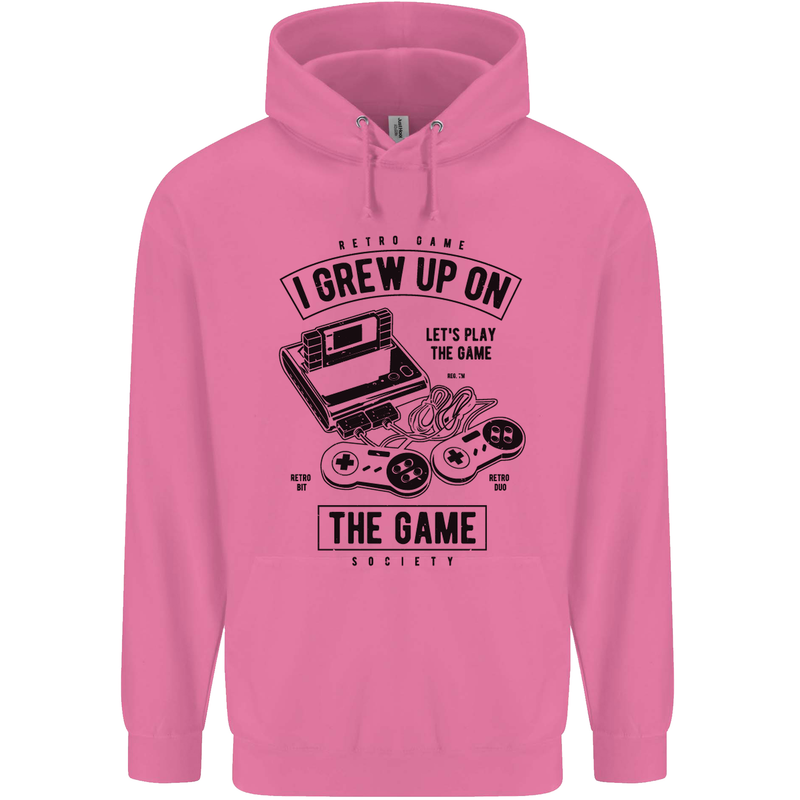 I Grew up on the Gamer Funny Gaming Childrens Kids Hoodie Azalea