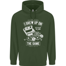I Grew up on the Gamer Funny Gaming Childrens Kids Hoodie Forest Green