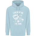 I Grew up on the Gamer Funny Gaming Childrens Kids Hoodie Light Blue