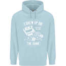 I Grew up on the Gamer Funny Gaming Childrens Kids Hoodie Light Blue