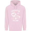 I Grew up on the Gamer Funny Gaming Childrens Kids Hoodie Light Pink