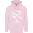 I Grew up on the Gamer Funny Gaming Childrens Kids Hoodie Light Pink