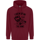 I Grew up on the Gamer Funny Gaming Childrens Kids Hoodie Maroon