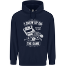 I Grew up on the Gamer Funny Gaming Childrens Kids Hoodie Navy Blue