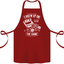 I Grew up on the Gamer Funny Gaming Cotton Apron 100% Organic Maroon