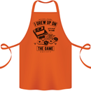 I Grew up on the Gamer Funny Gaming Cotton Apron 100% Organic Orange