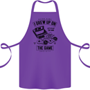 I Grew up on the Gamer Funny Gaming Cotton Apron 100% Organic Purple