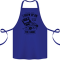 I Grew up on the Gamer Funny Gaming Cotton Apron 100% Organic Royal Blue