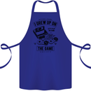 I Grew up on the Gamer Funny Gaming Cotton Apron 100% Organic Royal Blue