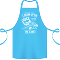 I Grew up on the Gamer Funny Gaming Cotton Apron 100% Organic Turquoise